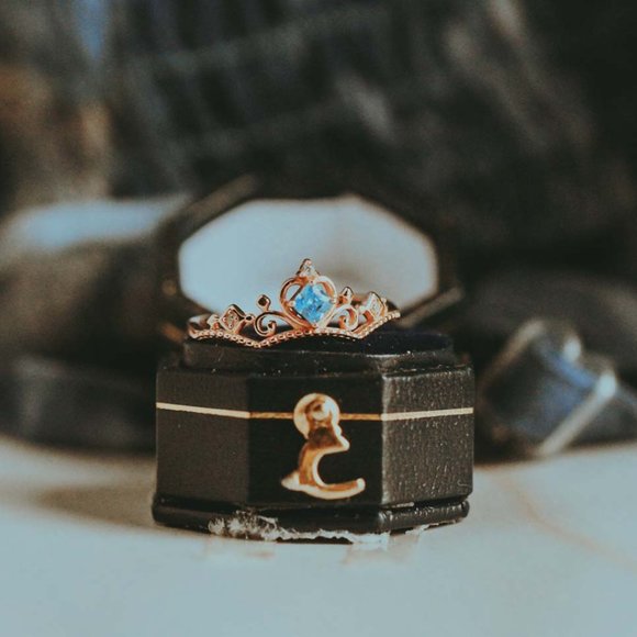 Gold Vermeil Tiara Ring for her 925 Sterling Silver Open Ring Crown Ring - Picture 2 of 11